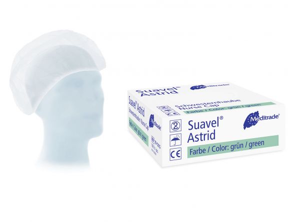 Suavel® Astrid XL, Baretthaube, grün, unsteril