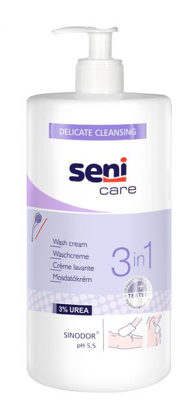 Seni Care Waschcreme 3 in 1 mit 3% UREA, 1000 ml