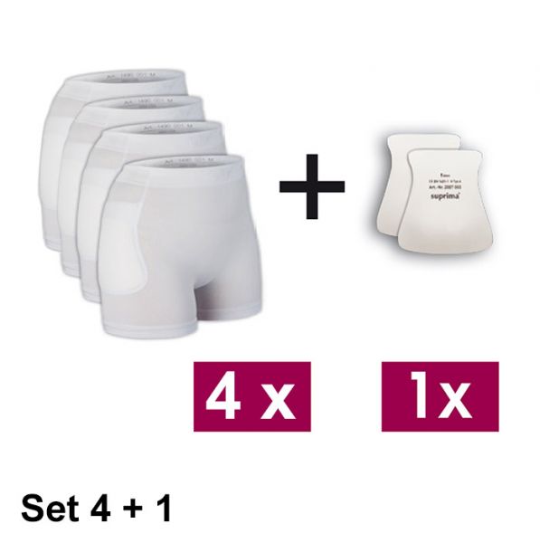 SUPRIMA Hüftprotektor-Set Gr.XL 4Slip+1Protektor