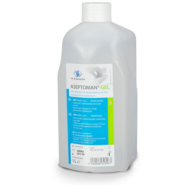 Aseptoman® Gel, alkohol. Händesinfektion, 1000ml