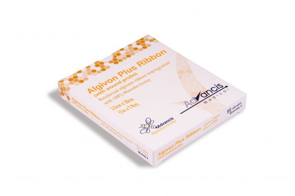 Algivon® Plus Ribbon, Alginat-Tamponade, 2,5x20cm