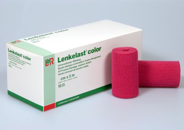 Lenkelast® Color, Universalbinde, rot, 6cm x 5m