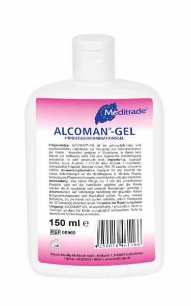 Alcoman® Gel-Händedesinfektion, 150ml