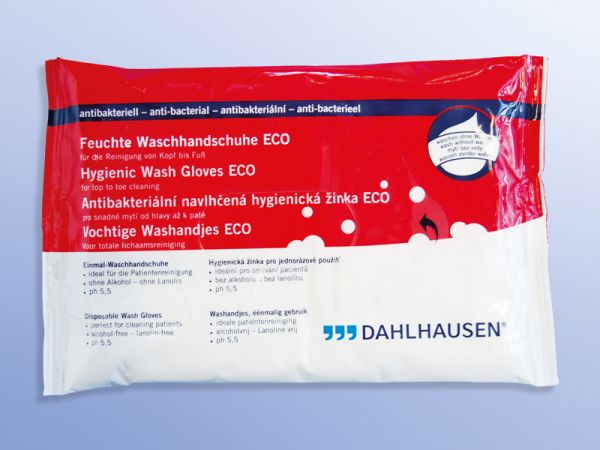 WASCHHANDSCHUHE Einmal ECO feucht antibakteriell