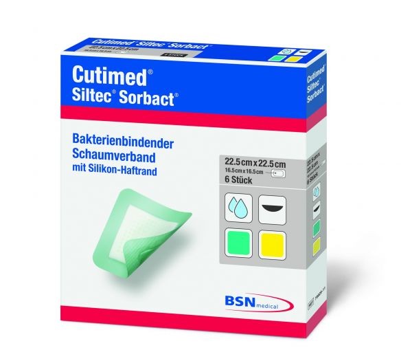 Cutimed® Siltec® Sorbact® B Schaumv., 7x10cm, oval