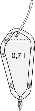 SAUER-Rollibeutel - mit Drehhahn 0,7l - L=12cm