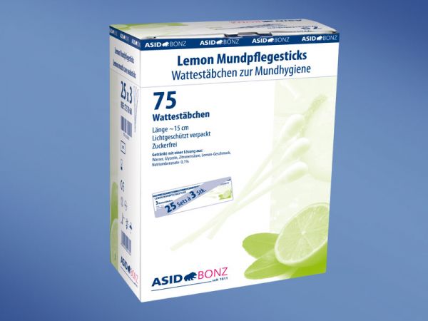 Lemon-Mundpflegesticks, unsteril