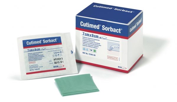 Cutimed® Sorbact® Saugkompressen, 10 x 10cm