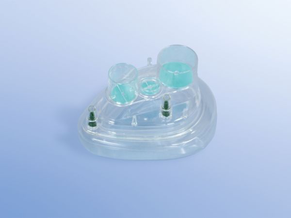 CPAP Maske m.Wulst Ventil Doppelport klein/mittel