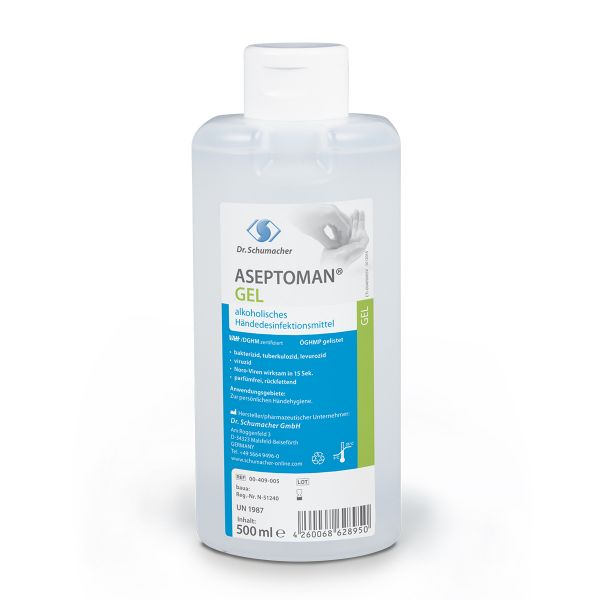 Aseptoman® Gel, alkohol. Händesinfektion, 500ml