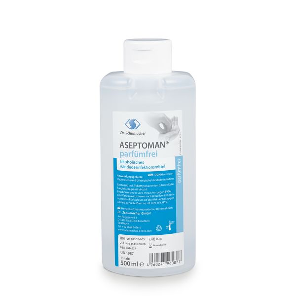 Aseptoman® parfümfrei, alk. Händedesinfekt., 500ml