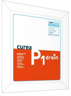 Curea P1 drain Superabsorb. Wundaufl. 12x12 cm