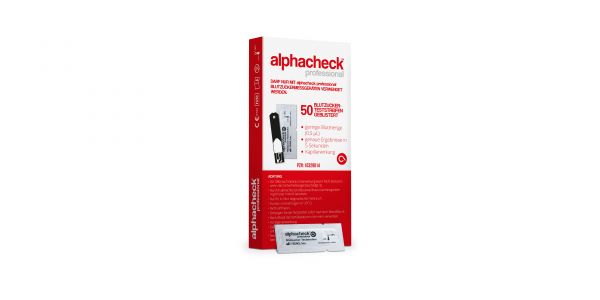 BM - Alphacheck professional, Blutzuckerteststr.