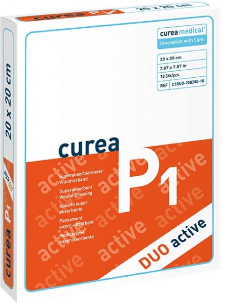 Curea P1 Duo active superabs.Wundauflage 20x20cm