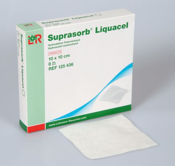 Suprasorb® Liquacel*, Faserverband, 10 x 10cm