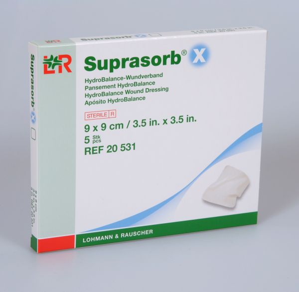 Suprasorb® X, HydroBalance-Wundverb., 9 x 9cm