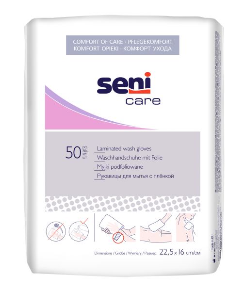 Seni® Care Waschhandschuhe, foliert