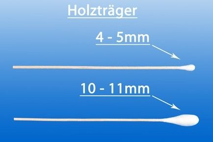 WATTESTÄBCHEN 4-5 mm steril m.Holzträger