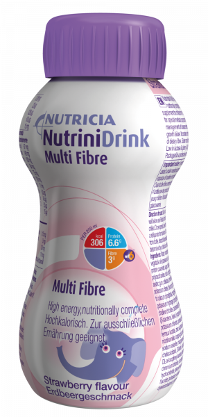 NutrinDrink Multi Fibre, Erdbeere, 200ml