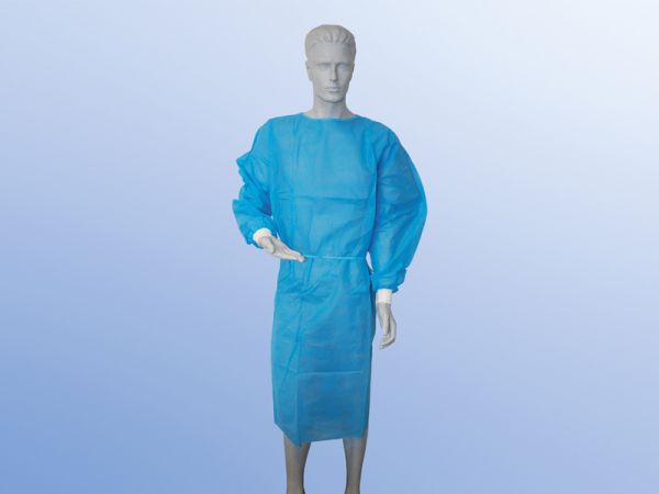 BESUCHERKITTEL blau m.Strickbündchen 144x160 cm