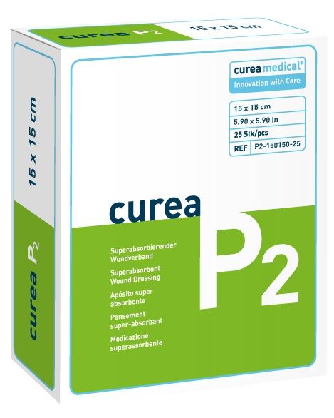 Curea P2 Superabs. Wundverband 15x15cm