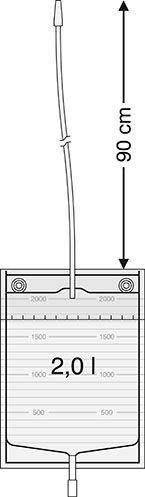 Bettbeutel mit festmont. Adapter - 2l