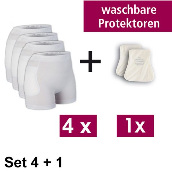 SUPRIMA Hüftprotektor-Set Gr.S 4Slip+1Prot.wasch.